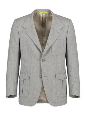 Circle of Gentlemen Malloghan Slim Fit Herringbone Blazer Gray Size 52 EU US 42